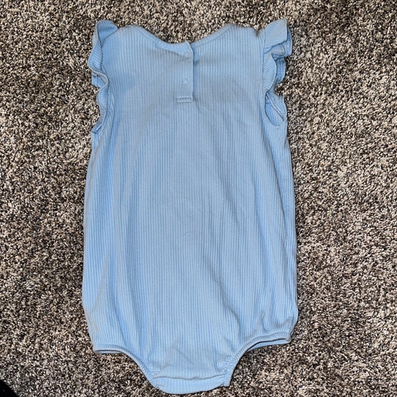 Old Navy Sky Blue Ruffled Bodysuit - Picture 5 of 7
